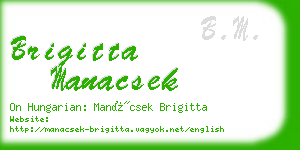 brigitta manacsek business card